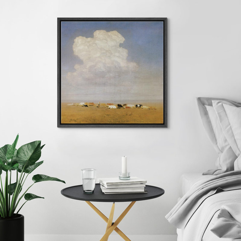 «Cloudy», reproduction sur toile, Noir, H 24 po x l 24 po