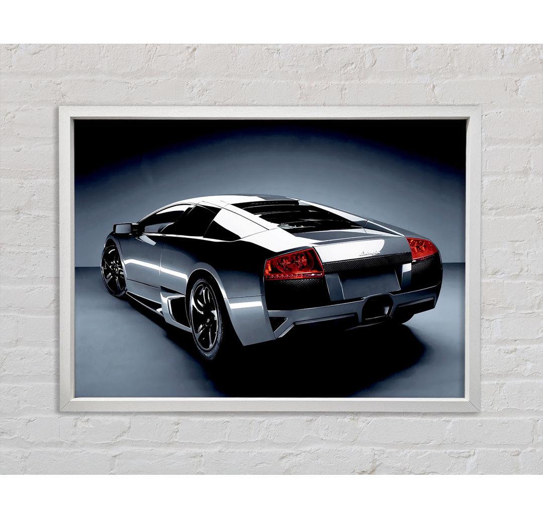 Lamborghini Heck Gunmetal Silber - Druck