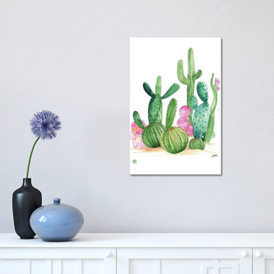 Cactus 1 Piece Wrapped Canvas Painting