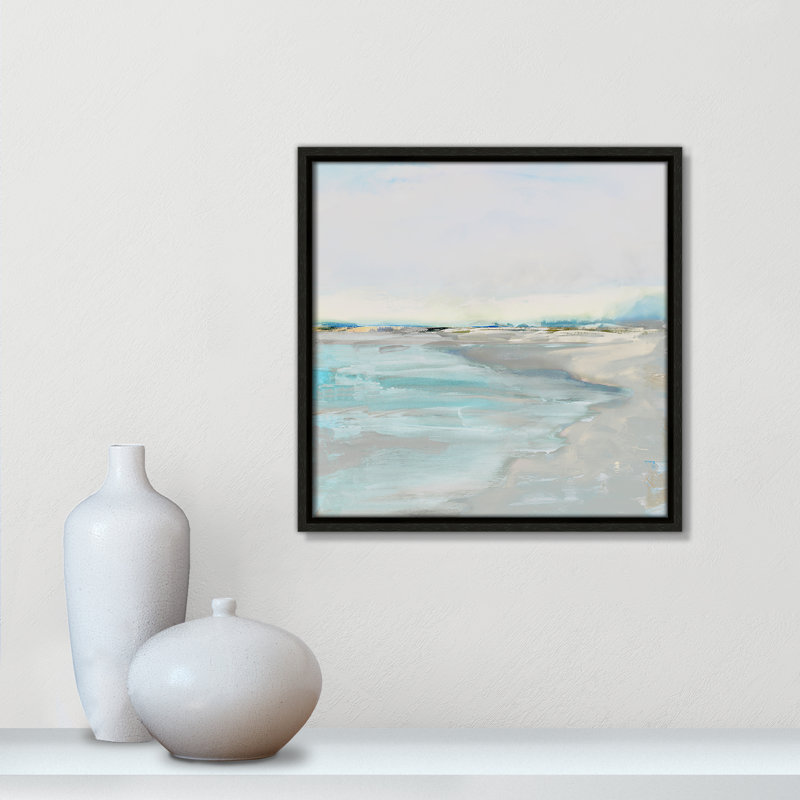 Inlet at Dusk - Square Version Print by Val Rhodes, 13.5" H x 13.5" W, Espresso Floater