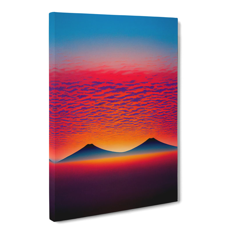 Pattison Japanese Sunset View - Wrapped Canvas Print, 76cm H x 50cm W x 3cm D