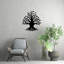Élégant accessoire mural en métal noir décoratif, 27,6 po x 29,9 po | Fabrication 100% métal, épaisseur: 0,06 po | Conception murale facile, parfaite pour le salon ou le bureau, durable et élégante