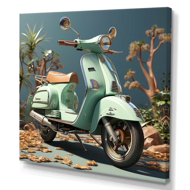 Scooter rétro rétro I, Toile tendue, H 30 po x l 30 po x P 1 po