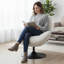 Upholstered Swivel Accent Chair-932925471