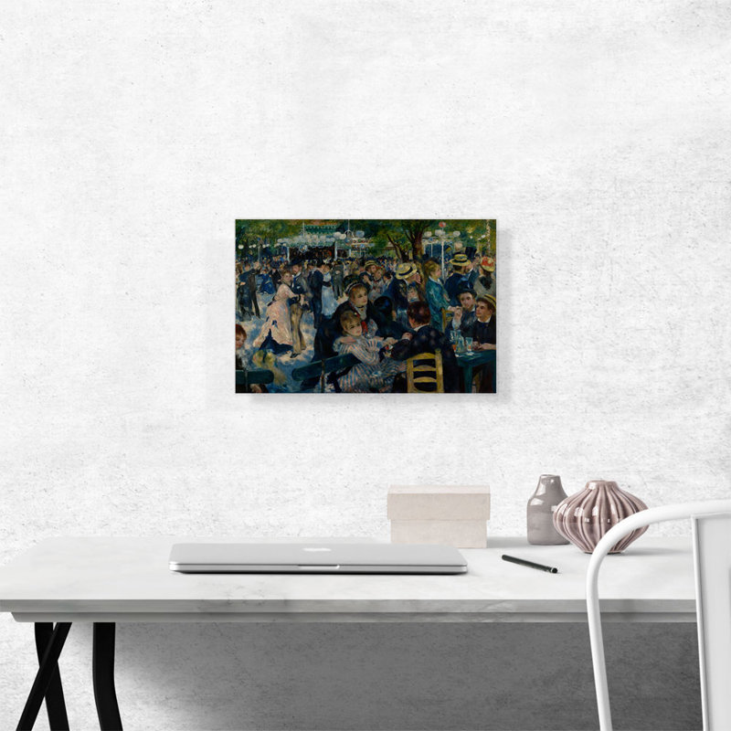 «Dance at Le Moulin de la Galette 1876» par Pierre-Auguste Renoir, reproduction d'art sur toile tendue