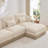 Spacious Chenille U Shaped Sofas, Modern Tassel Style For Home