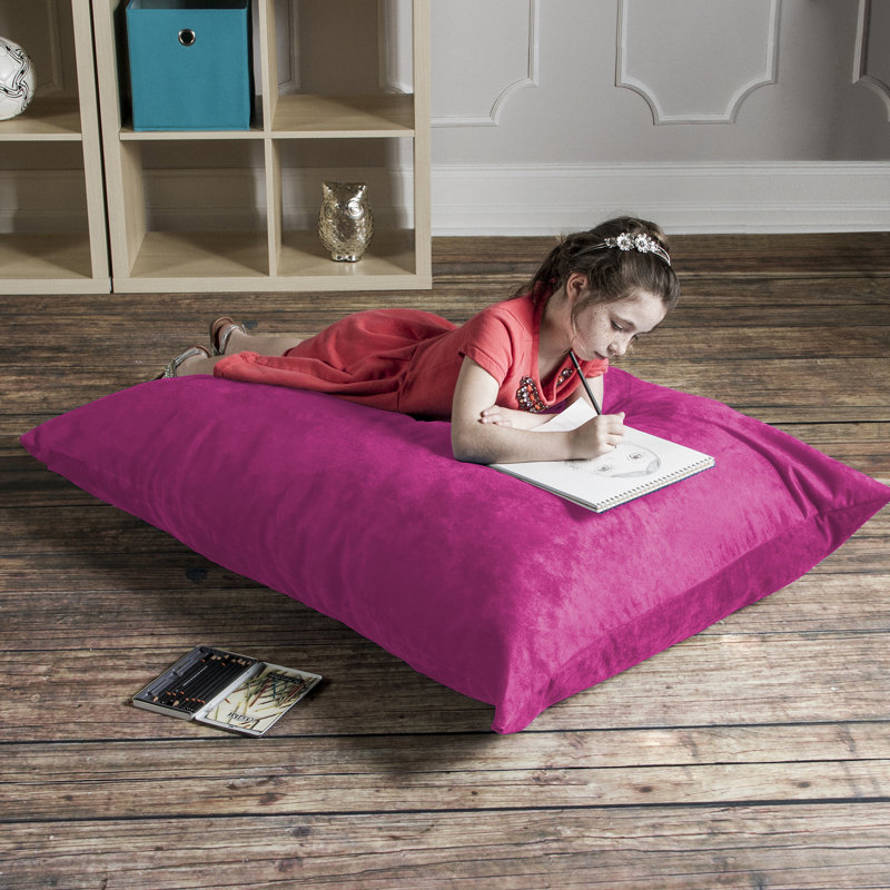 3.5 Foot Pillow Saxx Kids Bean Bag & Giant Floor Pillow, Fuchsia