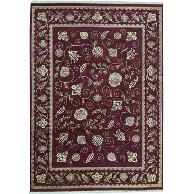 Tapis rouge noué à la main de haute qualité