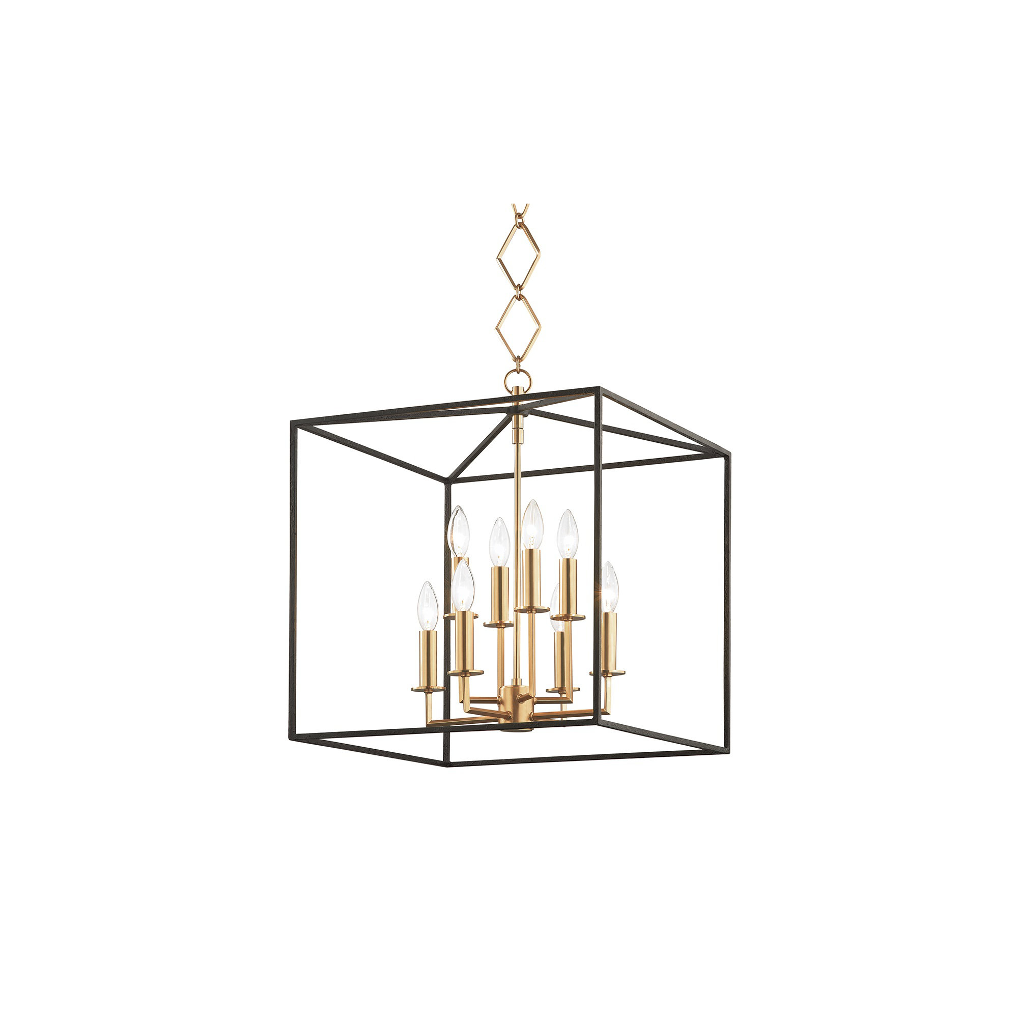 Richie Lantern by Becki Owens, Aged Brass/Textured Black