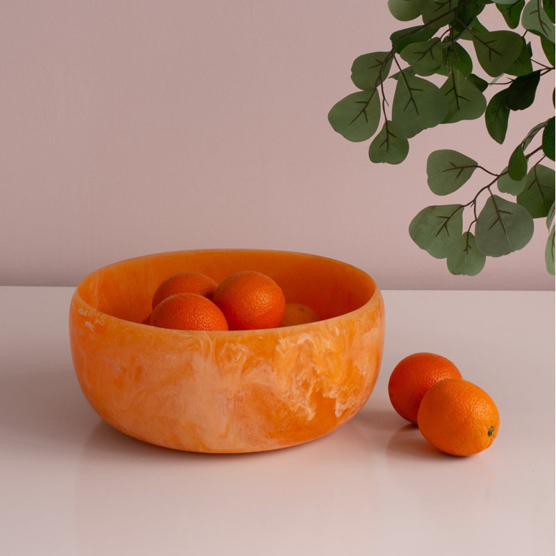 Resin Fruit Bowl, Tangerine