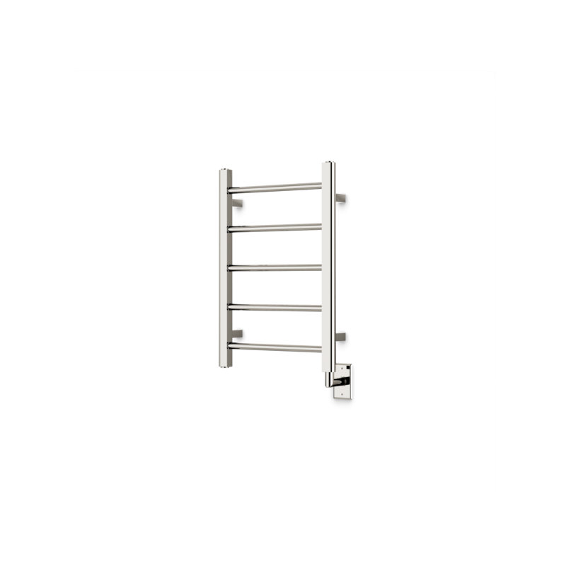 Ryton Wall Mount Electric Towel Warmer, Polished Nickel, 26" H x 18" W x 5.19" D