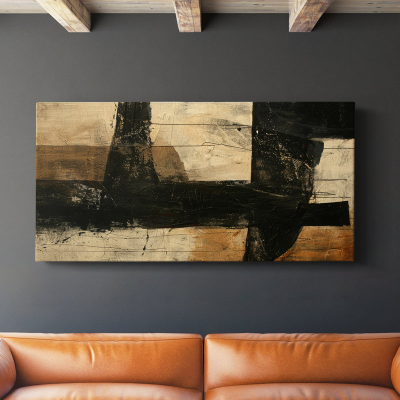 Série abstraite 3 # LXV-Gallery, toile tendue, H 16 po x l 32 po