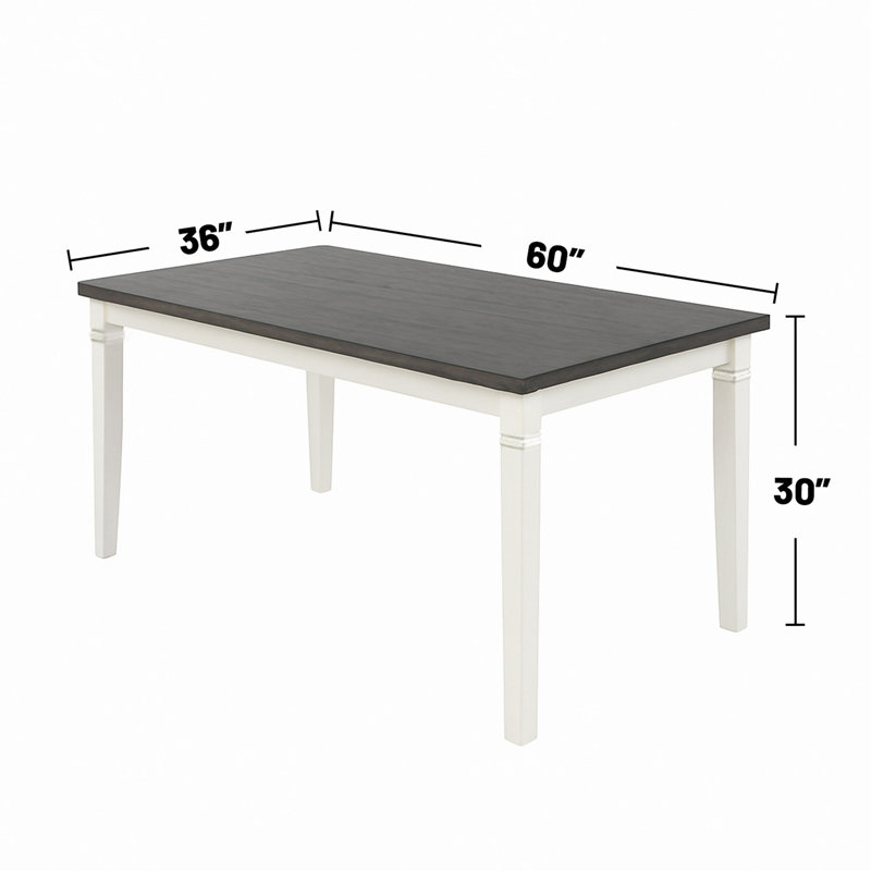 6 Piece Wood Dining Set, White
