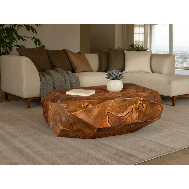 Prism Coffee Table, Natural, Brown