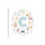Lettre illustrée C bleue - impression-52819979-52819985-52819980