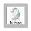 «Be Unique», impression sur papier licorne-47848668-47848661