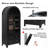 71-Inch High Arched Kitchen Cutlery Cabinet With 2 Large Drawers, Modern Farmhouse Storage Cabinet With Adjustable Shelves, Glass Door-2025437505
