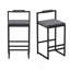 Tabourets de bar rembourrés en velours à hauteur de comptoir pour îlot de cuisine, ensemble de 2 chaises de salle à manger modernes avec repose-pieds et dossier-1041630640