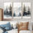 Green Pine Tree Misty Mountain - Tree Pine Wall Art Print Set-1267807597-1267807611
