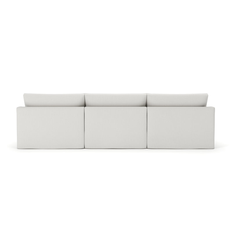 Canapé modulaire 4 pièces Wrenley, Tissage natté lin Drusky Sustain®