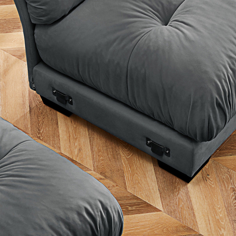 Upholstered Modular Sectional Sofa Couch