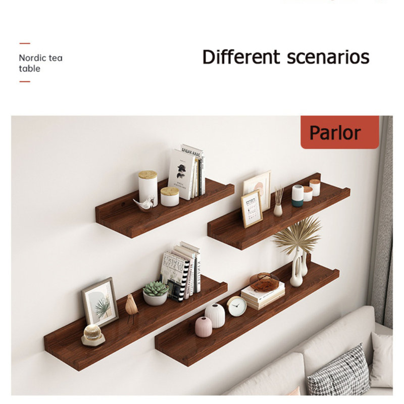 Solid Wood Floating Shelf, Brown