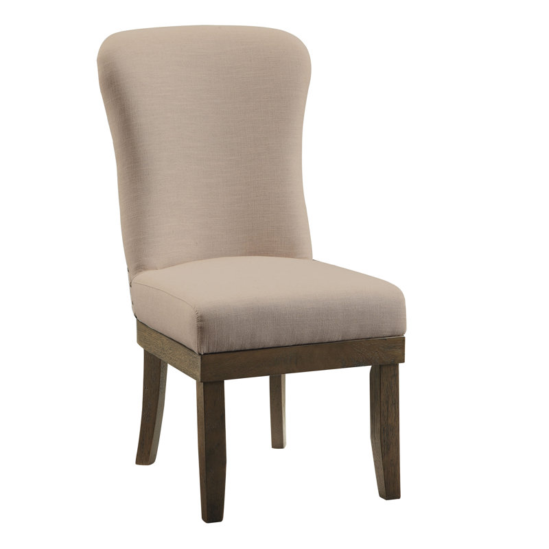 Waynefleet Wingback Side Chair in Beige and Salvage Brown (Set of 2)