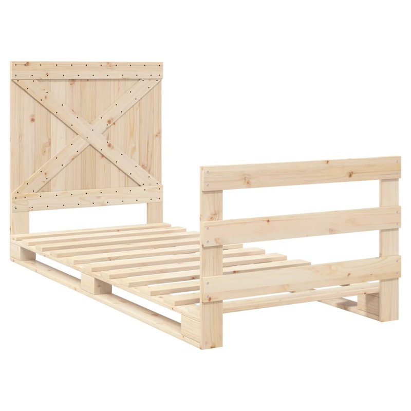 Plamond Solid Wood Bed, European Single (90 x 200cm)