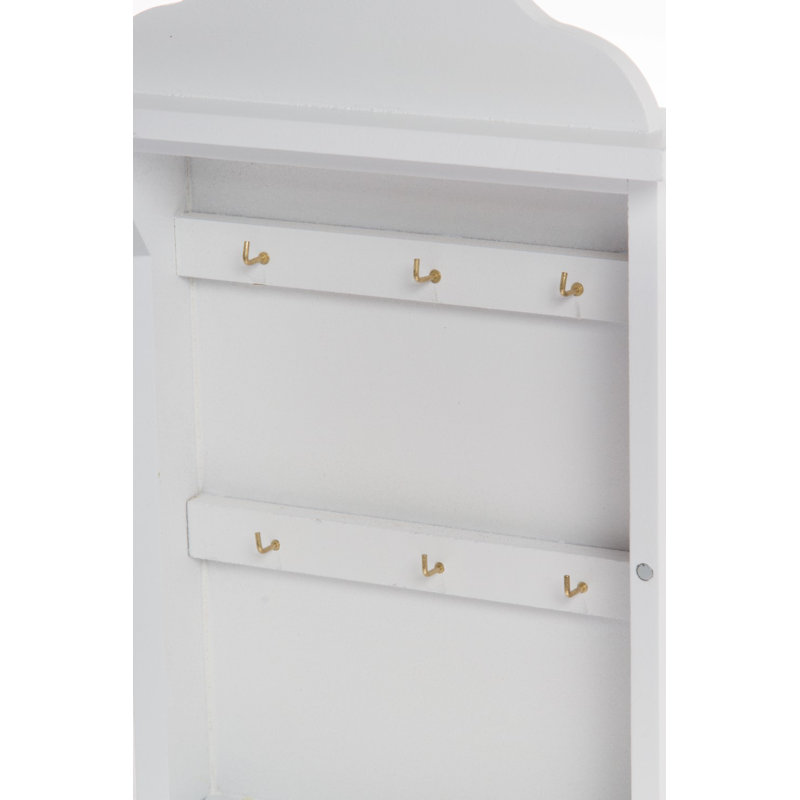 Solid + Manufactured Wood Wall Organizer with Key Box/Organizer