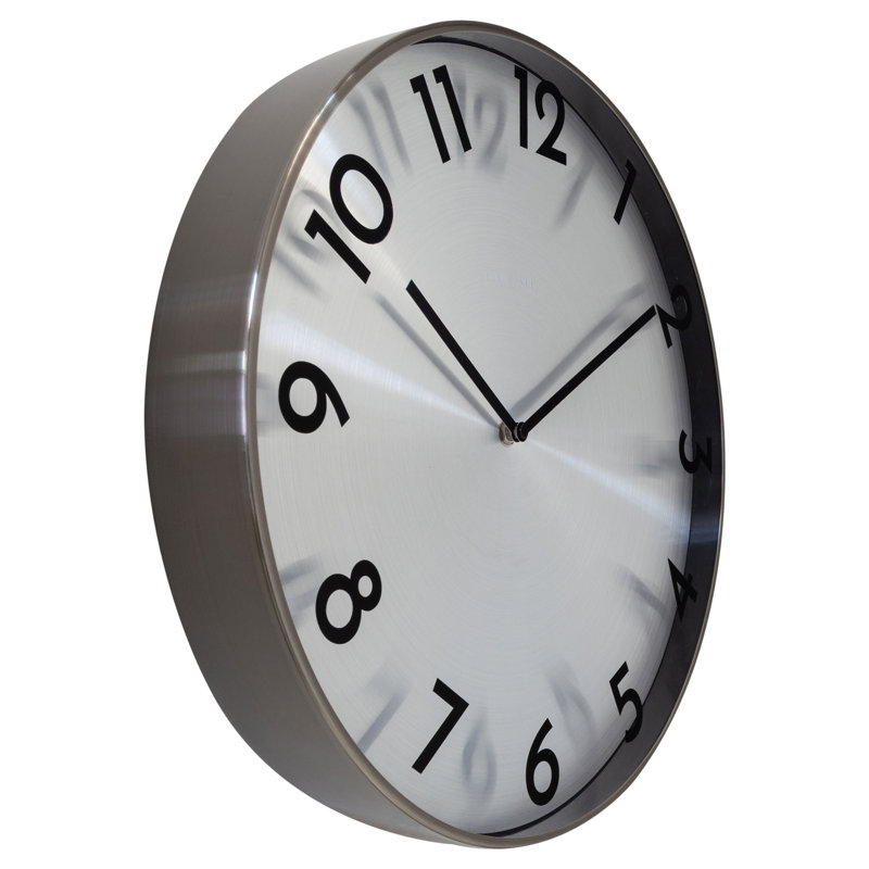Metal Wall Clock, Grey