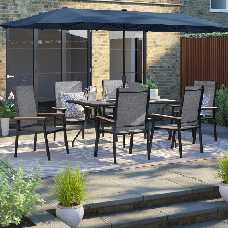 6 - Person Patio Dining Set with Rectangular Table