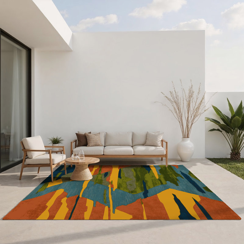 Wilderness Wash Indoor And Outdoor Area Rug, Rectangle 1'6" x 2'6"