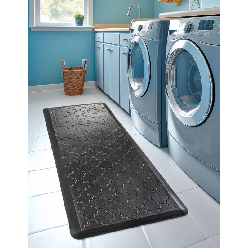 Tapis de cuisine antidérapant Bayonville, Noir, Rectangle 2 pi x 5 pi