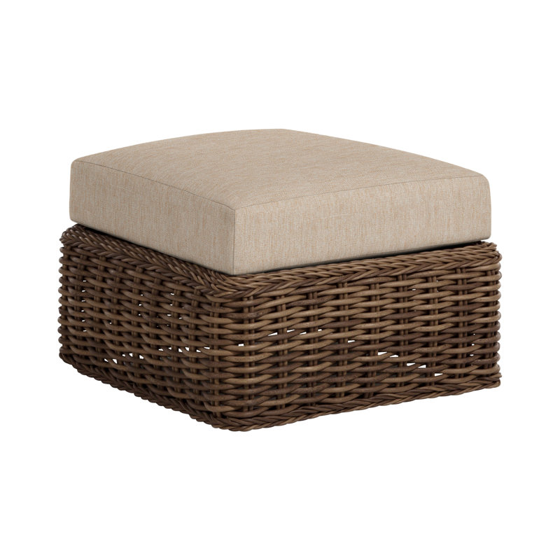 Repose-pieds Soho - Raphia, Pas de soudure, Toile sable, Raphia