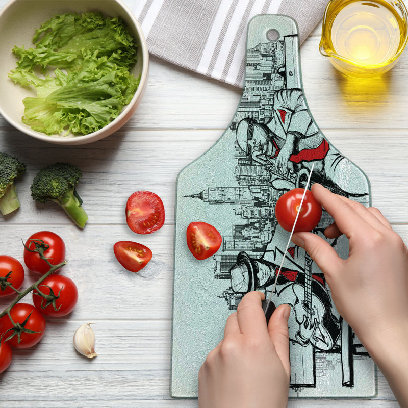 Planche à découper en verre trempé Ambesonne