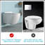 Cuvette de toilette murale de luxe avec siège à fermeture douce, blanc