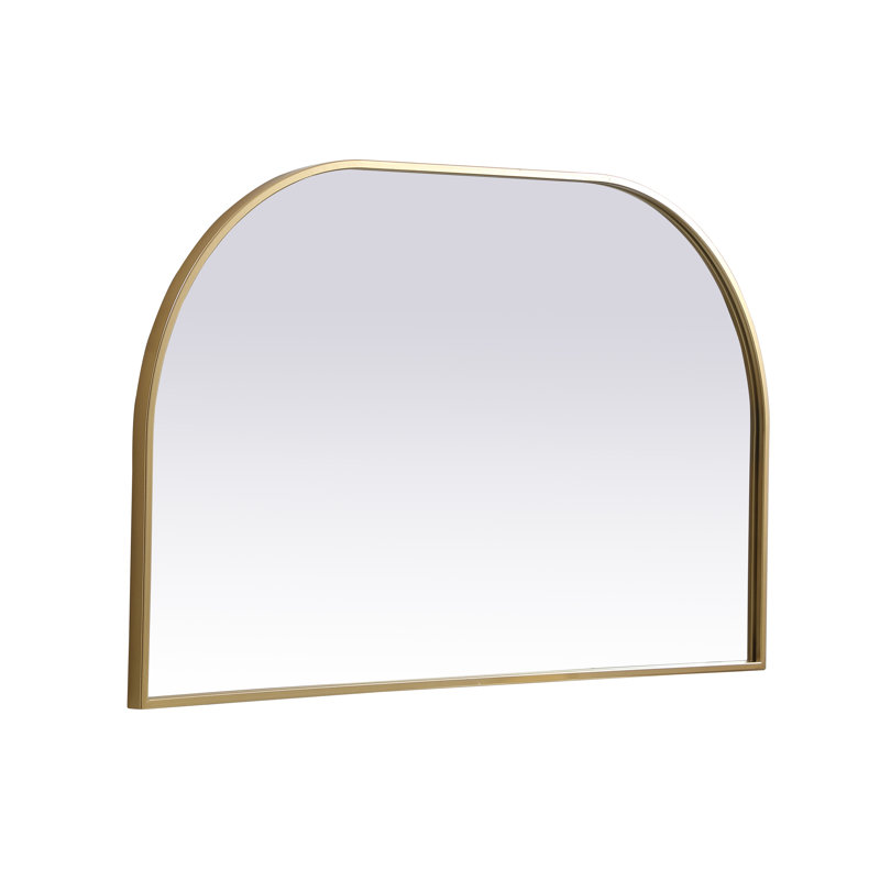 Sabine Metal Wide Arch Wall Mirror, Brass, 30" x 36"