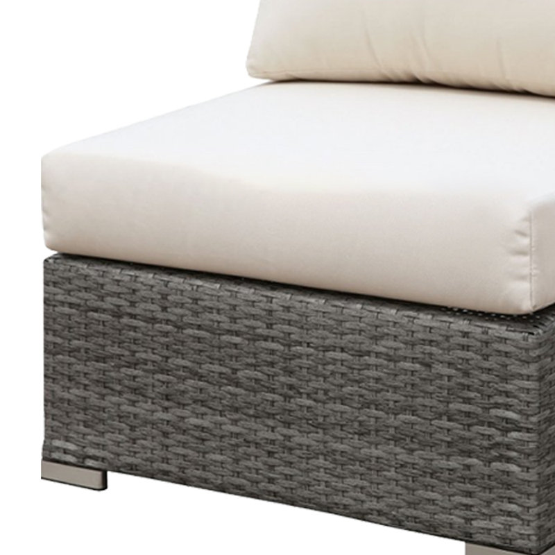 Shearin 63.5'' Wide Wicker Patio Sectional with Cushions