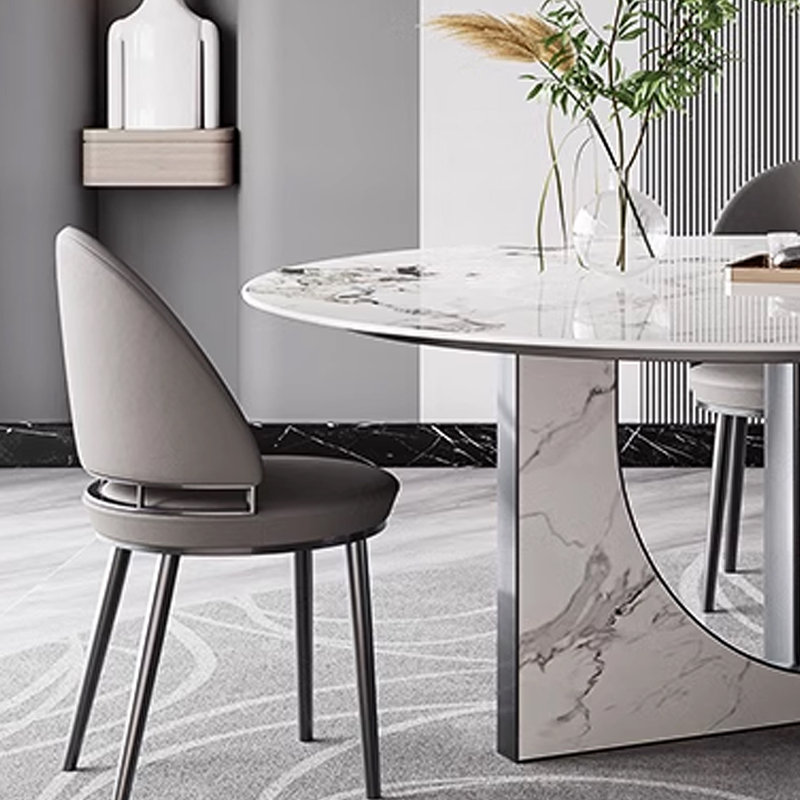 Table ronde de restaurant de luxe Rock Plate Light, H 29,53 po x L 53,15 po x l 53,15 po