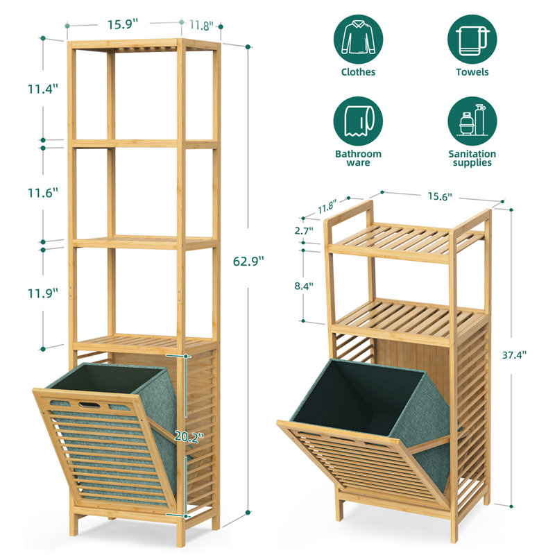 Cabinet Laundry Hamper with Handles