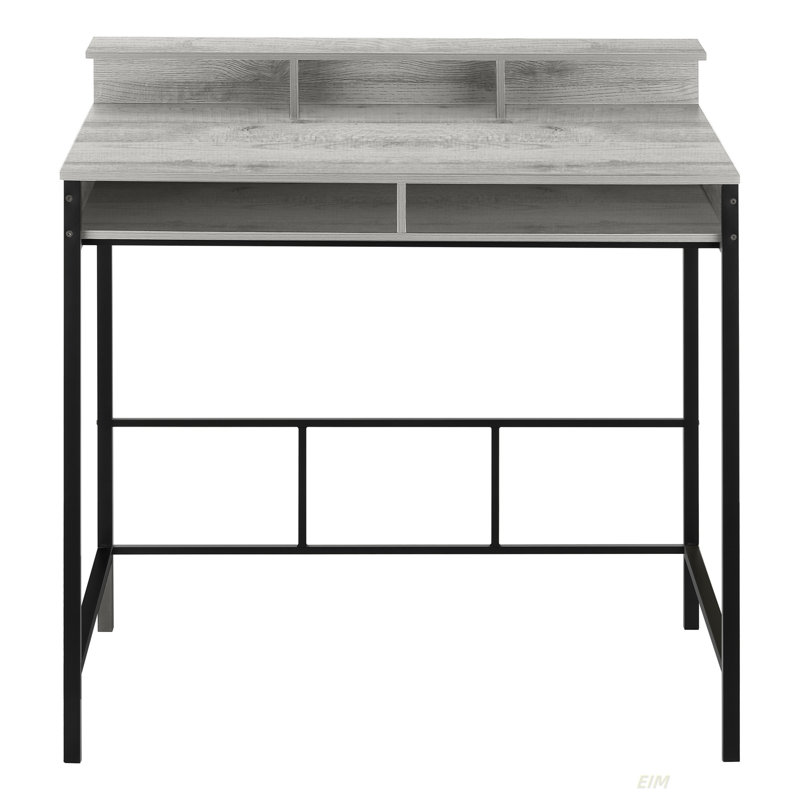 Casanova Computer Desk, Gray/Black
