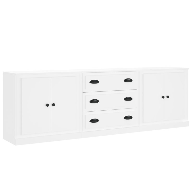 Kerio Sideboards 3 pcs Engineered Wood, White