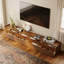 Meuble télé Mid-Century moderne avec lumière DEL, entièrement assemblé-531049374-531049372