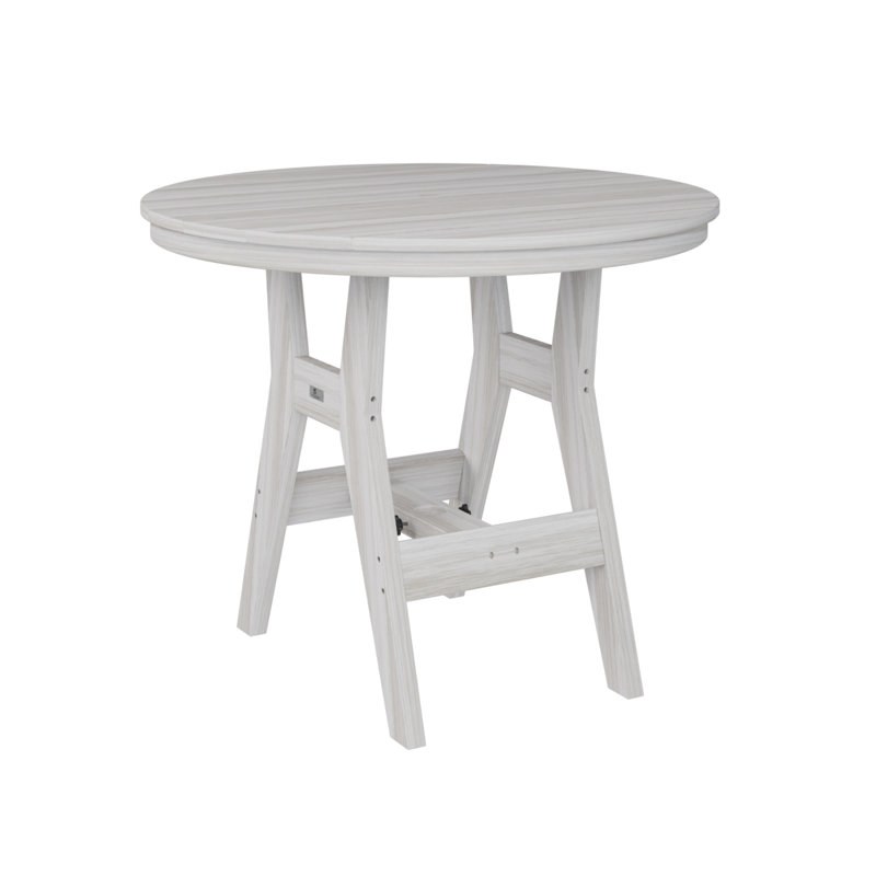 Table ronde à hauteur de comptoir 38 po Berlin Seas Harbour Natural Seashell, H 35,5 po x l 38 po x P 38 po, Coquillage