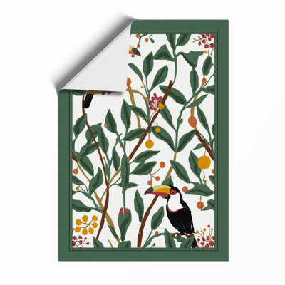 Birds Among Blossoms Botanical - Framed Print