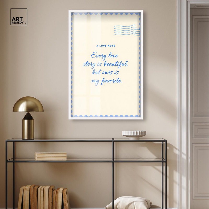 «Our Beautiful Tale Shadowbox Print» par Art Remedy, H 37 po x l 25 po, Blanc