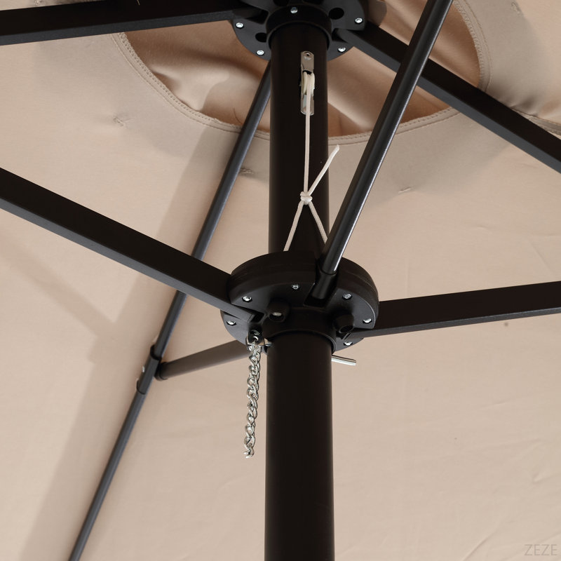 Grand parasol d'extérieur double face 14,8 pi avec manivelle (sans base)