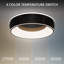 Ringwall Dimmable LED Flush Mount With Built In Color Temperature Switch from 2700K/3000K/3500K/4000K