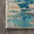 Lasley Contemporary POP Modern Abstract Brushstroke Cream/Blue Rug-909739033