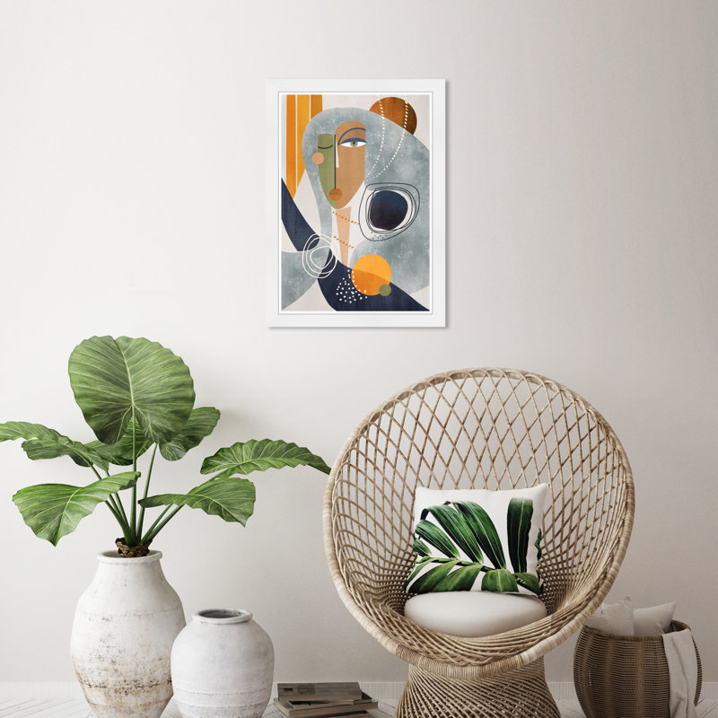 «Abstract Elegance» par Oliver Gal - impression encadrée, Blanc